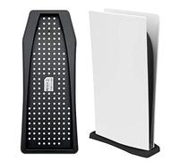 KlsyChry PS5 Digital Edition Stand, Vertical Stand for Playstation 5 Digital Edition Console with Built-in Cooling Vents and Non-slip Feet (Black)