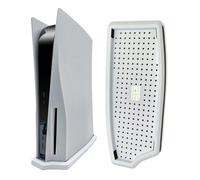KlsyChry Vertical Stand for Playstation 5 PS5 Disc Edition Console Holder Base Stand with Built-in Cooling Vents and Non-Slip Feet - White