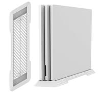 KlsyChry Vertical Stand for PS4 Pro Playstation 4 Pro Console with Built-in Cooling Vents and Non-slip Feet (White)