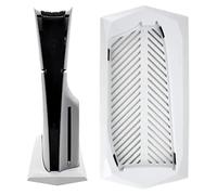KlsyChry Vertical Stand for PS5 Slim Disc Edition, Vertical Base Holder Stand for Playstation 5 Slim Disc Edition Console with Built-in Cooling Vents and Non-Slip Feet (White)