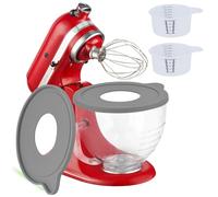 Kltchonald 2 Pack Glass Bowl Covers for KitchenAid 5 Quart Tilt-Head Stand Mixers Bowl Covers Lid