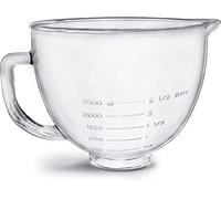 Kltchonald Tilt-Head Stand Mixer Glass Bowl, 5 QT,Compatible with Kitchenaid Artisan 5KSM125, 5KSM150, 5KSM175, 5KSM7580, KSM150, RRK150,K45, K45SS, KSM75, KSM90, KSM95,Classic Without Lid