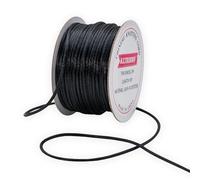 KLTRIBBON 2mm Black Satin Cord String - 50 Meters Chinese Knotting Cord Rattail Silk Rope for Bracelet Necklace Jewelry Making Macrame Trim