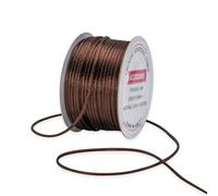 KLTRIBBON 2mm Coffee Satin Rattail Cord String for Jewelry Making Bracelet Necklaces Beading Thread Macrame Kumihimo Chinese Knot Craft 55yards