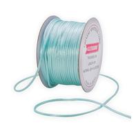 KLTRIBBON 2mm Lt Blue Satin Rattail Cord String for Jewelry Making Bracelet Necklaces Beading Thread Macrame Kumihimo Chinese Knot Craft 50 Meters