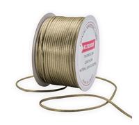 KLTRIBBON 2mm Lt Coffee Satin Rattail Cord String for Jewelry Making Bracelet Necklaces Beading Thread Macrame Kumihimo Chinese Knot Craft 50 Meters