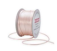 KLTRIBBON 2mm Lt Pink Satin Rattail Cord String for Jewelry Making Bracelet Necklaces Beading Thread Macrame Kumihimo Chinese Knot Craft 50 Meters