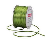 KLTRIBBON 2mm Rattail Cord String Moss Green - 50 Meters Chinese Knotting Rat Tail Silk Cord for Bracelet Necklace Jewelry Making Macrame Trim