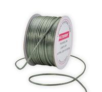 KLTRIBBON 2mm Satin Rattail Cord Metal Grey for Jewelry Making Bracelet Necklaces Beading Thread Macrame Kumihimo Chinese Knot Craft 50 Meters