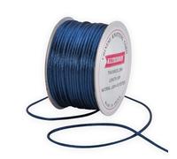 KLTRIBBON 2mm Satin Rattail Cord Navy Blue for Jewelry Making Bracelet Necklaces Beading Thread Macrame Kumihimo Chinese Knot Craft 50 Meters