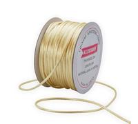 KLTRIBBON Champagne 2mm Braided Macrame Silk Cord Rope Thread Wire DIY Chinese Knot Satin Bracelets Making Findings Beading 50Meters