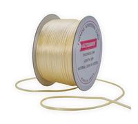 KLTRIBBON Ivory 2mm Satin Rattail Cord String for Jewelry Making Bracelet Necklaces Beading Thread Macrame Kumihimo Chinese Knot Craft 50 Meters
