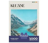 Kluane National Park Poster Jigsaw Puzzle 1000 Pieces, Old Europe Travel Artwork, Thick Cardboard Pieces, for Home Décor Fans, Gift Idea, 52x38cm/1000pcs