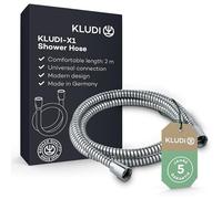 KLUDI -X1 Universal Shower Hose 2 m Flexible Shower Hose Kink Resistant Standard Connection Plastic Coated Metal Effect