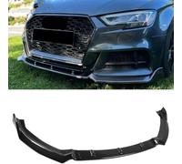 KLUEES Car Front Bumper Splitter,For Audi A3 8V S3 S-Line 2017 2018 2019 2020,Front Spoiler Diffuser Front Lip Splitter Protector Body Kit Front Bumper Lip Body Splitter,A/carbon Fiber Look