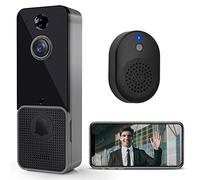 KLUFO Doorbell Camera Wireless, WiFi Video Doorbell w/PIR Human Detection and App Alerts - 2-Way Audio, HD Night Vision, 155° Ultra Wide Angl, Compatible with iOS and Android