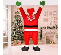 KLUFO Life Size Hanging Santa Claus Christmas Decorations,Climbing Hanging Santa Claus Christmas Decor Props On The Roof Gutters Eaves Chimney Tree Window New Year Christmas Decorations (66 inch)
