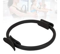 KLUFO Pilates Ring 15" Fitness Circle - Lightweight & Durable Foam Padded Handles | Flexible Resistance Exercise Equipment for Toning Arms, Thighs/Legs & Core, Black