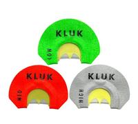 KLUK Custom Calls Chicken COOP Turkey Mouth Call - 3-Reed Diaphragm with Clear Front End & Raspy Back for Realistic Calling (Starter Package 3-Pack)