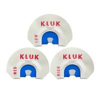 KLUK Custom Calls Damn Yankee Turkey Mouth Call - Ghost Cut 3-Reed Diaphragm for Soft Turkey Vocalizations, Realistic Kees & Yelps (Starter Package 3-Pack)