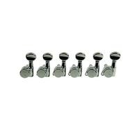 Kluson 6 In Line Left Hand Locking Contemporary Diecast Series Tuning Machines 19:1 Gear Ratio Nickel