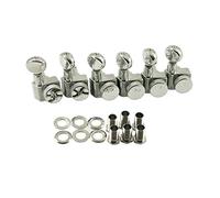 Kluson Locking Tuners For Fender USA Standards, 6 In Line - Oval Metal Button Chrome