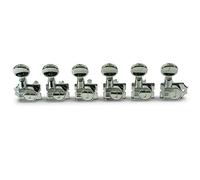 Kluson Revolution 6L H-Mount Tuners, Staggered Posts - CHROME, KRH-6BX-C