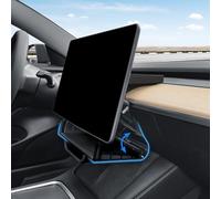 Klutchtech Hideable Under Screen Storage Organizer Compatible with Tesla Model Y 2024-2020(Not Juniper)/Model 3 2023-2017 Accessories Black (Not Model Y Juniper 2025-2026/Model 3 Highland 2024-2025)