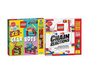 Klutz LEGO Gear Bots Create 8 Machines Lego Chain Reactions: Design and Build Amazing Moving Machines