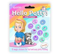 KLUZOO Hello Potty! - 10 Magic Stickers - Potty Stickers for Potty Training (Unicorns)