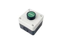 KLVN 1P GREEN Sign Plastic Push Button Switch Control Box Station With Symbol 10A NO Normally Open Reset Momentary (Color : AS)