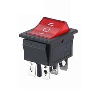 KLVN 1pcs KCD4 Latching/Momentary Rocker Switch Power Switch I/O l/O/ll 4 Pins/6 Pins With Light 16A 250VAC/25A 250V 20A 125VAC(3position 6PIN R)