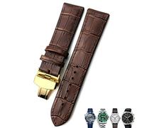 KLVN 20mm 21mm 22mm Leather Watch Strap Black Brown Watch Bands For Rolex For Omega Seamaster 300 For Hamilton For Seiko For IWC For Tissot Bracelet(Brown gold,22mm)