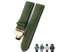 KLVN 20mm 21mm 22mm Leather Watch Strap Black Brown Watch Bands For Rolex For Omega Seamaster 300 For Hamilton For Seiko For IWC For Tissot Bracelet(Green rose,20mm)