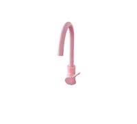 KLVN Black and Chrome Pink Love Color Brass Bathroom Faucet: Single Handle Hot-Cold Basin Sink Water Tap(Pink kithcen Faucet)