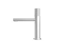 KLVN Brushed Rose Gold High-End Basin Faucet, Solid Brass Round-Handle Hot & Cold Mixer Tap for Hotel Bathrooms(A)