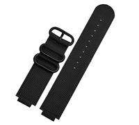 KLVN For Timex watch T2N721T2N720 739 TW2T3600 wristband lug end nylon strap 24 * 16mm watchband(Black-black clasp)