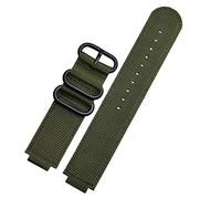 KLVN For Timex watch T2N721T2N720 739 TW2T3600 wristband lug end nylon strap 24 * 16mm watchband(Green-black clasp)