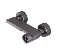 KLVN Gun Gray Wall-Mounted Tub Shower Mixer, Solid Brass High-Flow Hot & Cold Valve with Waterfall Spout(Gun Gray)