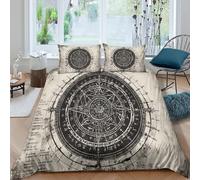 KLVWXZRYQ Easy Care 3D Microfiber Mystic circle Comforter Cover All Season Bedding Set w/Pillowcase Ancient occult style Duvet Cover All Season Soft for Kids Teens Adults Super king（260x220cm）
