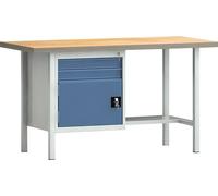 Klw-Lutz Workbench 1500x700x840 mm Multiplex Gray Blue 4 Drawers