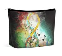 KLWQR Abstract Music Symbol Makeup Bag for Purse Waterproof Cosmetic Bags Makeup Pouch with Zipper Travel Toiletry Bag Organizer for Women Ladies, style, One Size