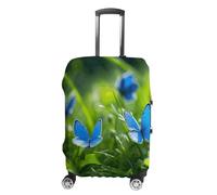 KLWQR Blue Butterfly on Grass Luggage Cover Dustproof Travel Suitcase Cover Elastic Suitcase Protector Luggage Sleeves Fit 19-32 Inch Luggage, style-11, XL