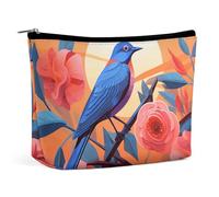 KLWQR Bluebird on The Branch Makeup Bag for Purse Waterproof Cosmetic Bags Makeup Pouch with Zipper Travel Toiletry Bag Organizer for Women Ladies, style, One Size