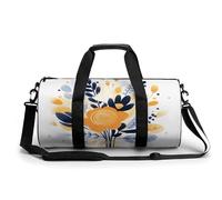 KLWQR Bouquet Isolated Sport Gym Duffle Travel Bag for Women Men Overnight Weekender Bag with Shoe Compartment,Wet Pocket, 17.7in/9in/9in, style, style, 17.7in/9in/9in
