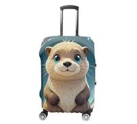 KLWQR Cartoon Cute Otter Luggage Cover Dustproof Travel Suitcase Cover Elastic Suitcase Protector Fit 19-32 Inch Luggage，, style, XL