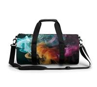 KLWQR Colored Smoke Sport Gym Duffle Travel Bag for Women Men Overnight Weekender Bag with Shoe Compartment,Wet Pocket, 17.7in/9in/9in, style-39, style-39, 17.7in/9in/9in