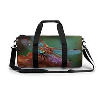 KLWQR Colorful Little Dragonfly Sport Gym Duffle Travel Bag for Women Men Overnight Weekender Bag with Shoe Compartment,Wet Pocket, 17.7in/9in/9in, style-1, style-1, 17.7in/9in/9in