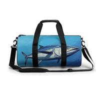 KLWQR Colorful Tuna Sport Gym Duffle Travel Bag for Women Men Overnight Weekender Bag with Shoe Compartment,Wet Pocket, 17.7in/9in/9in, style, style, 17.7in/9in/9in