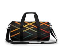 KLWQR Crossed Lines Sport Gym Duffle Travel Bag for Women Men Overnight Weekender Bag with Shoe Compartment,Wet Pocket, 17.7in/9in/9in, style, style, 17.7in/9in/9in